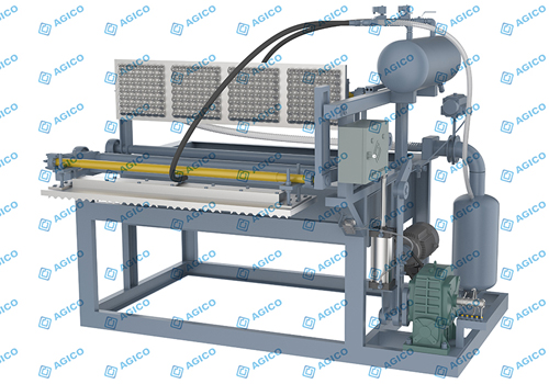 Machine 4×1 à plateaux à œufs à une face