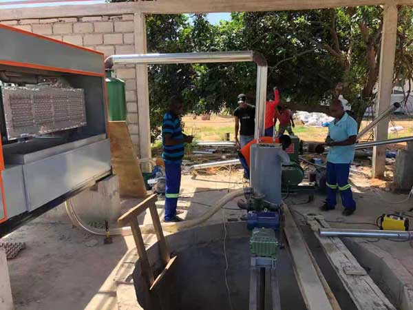 Installation d’une ligne de 2 500 plateaux à œufs/h au Mozambique