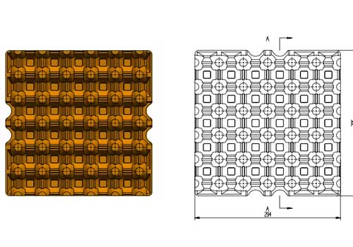 Plan de moule à plateaux à œufs