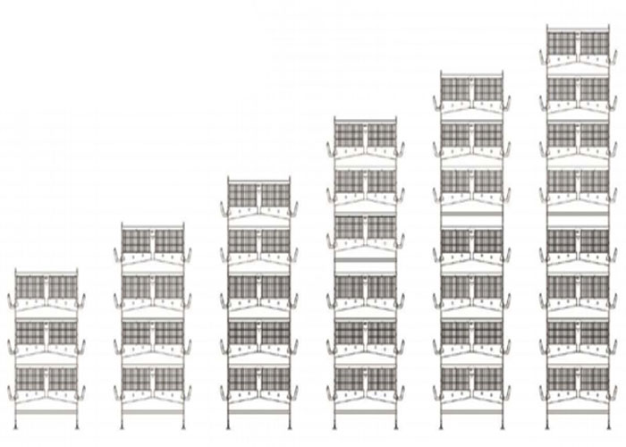 Cage pour pondeuses type H