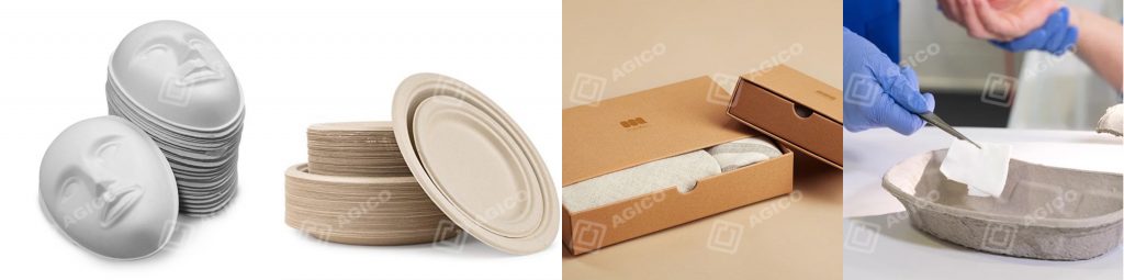 Traitement humide et traitement à sec de la pâte moulée
