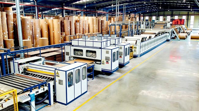 Ligne de production de carton ondulé