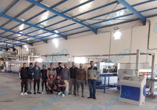 Ligne de production de cartons installée et mise en service en Irak